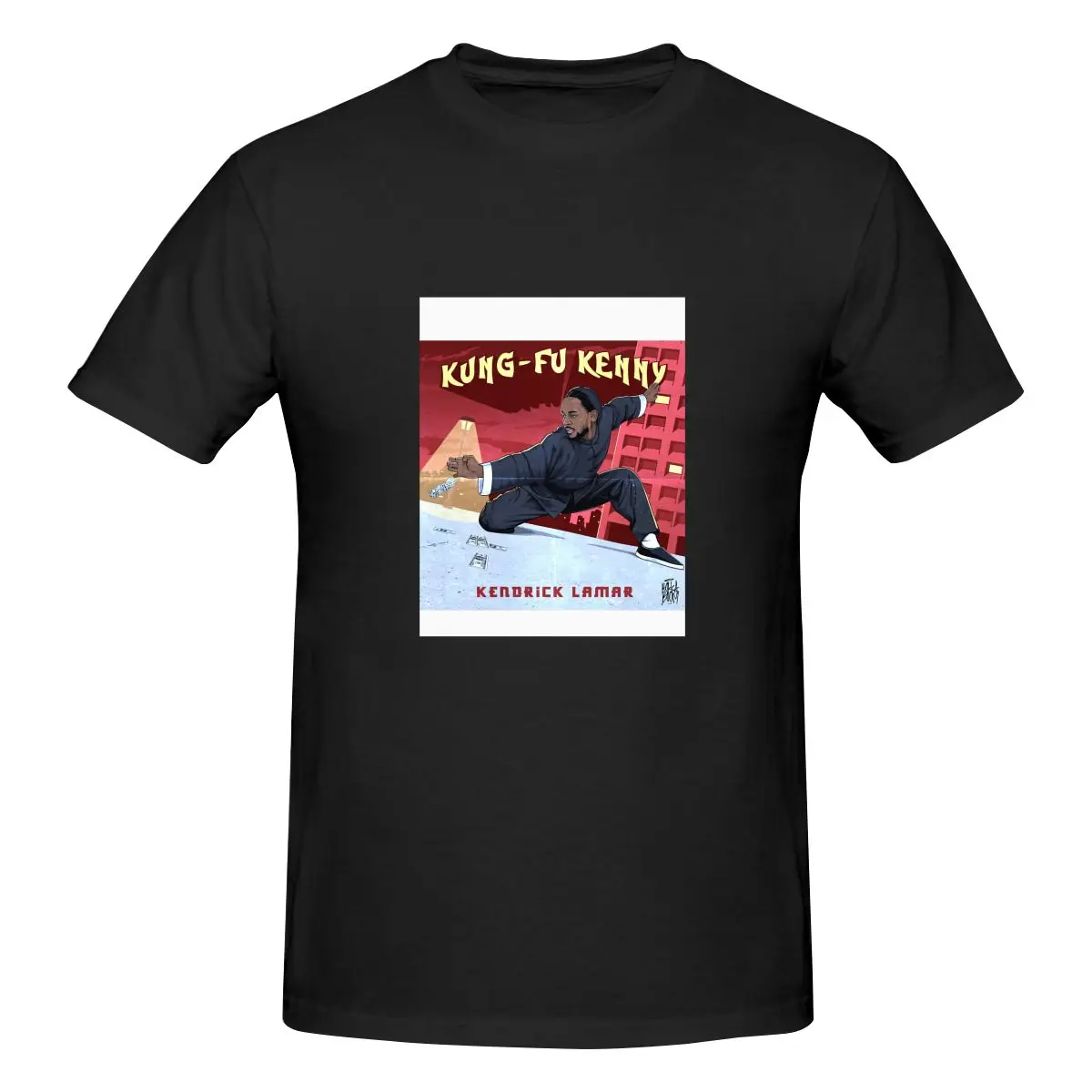 

Kung Fu Kenny Anime Summer Short Sleeve Solid Color Casual Oversized T Shirt Men Harajuku Cotton Men's Clothing Tops Tee