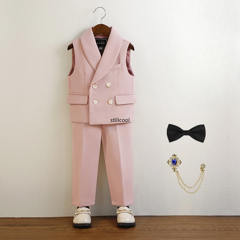 Официальный деловой костюм для мальчиков джентльменский пианино выступления