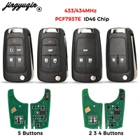 jingyuqin 2345 button remote car key fob for chevrolet camaro cruze equinox impala spark volt 315433mhz id46 pcf7937e chip