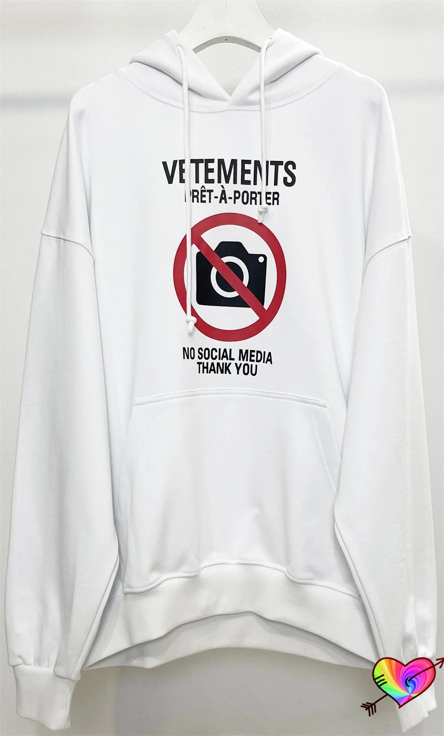 

Thick Heavy Vetements NO SOCIAL MEDIA Hoodie Men Women Oversize Fit Vetements Sweatshirts VTM Limited Edition Logo Pullovers