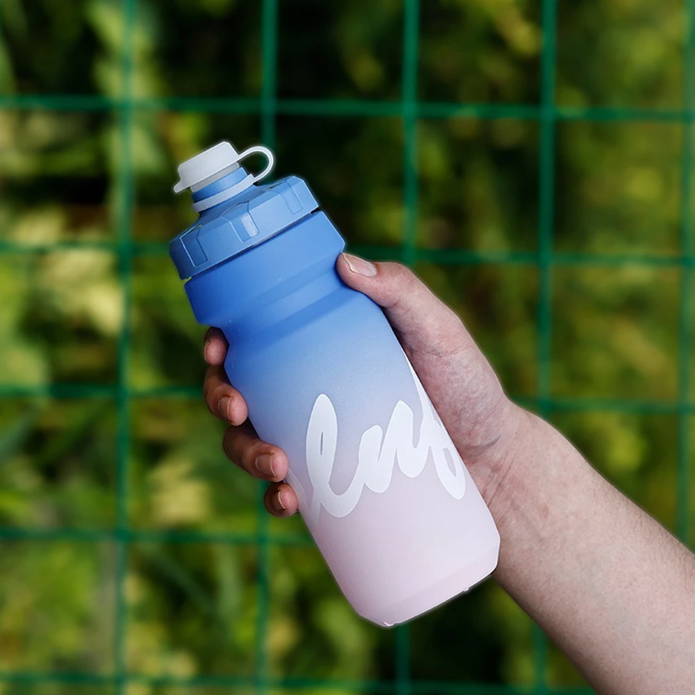 LeBycle Силиконовая Велосипедная Бутылка Для Воды 650 Мл Градиентная Спортивная