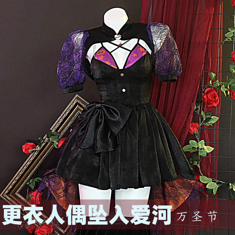 

COSLEE [XS-XXL] мое платье, дорогой Марин Китагава, косплей костюм маленького дьявола, платье, Униформа, женская одежда для Хэллоуина, Новинка