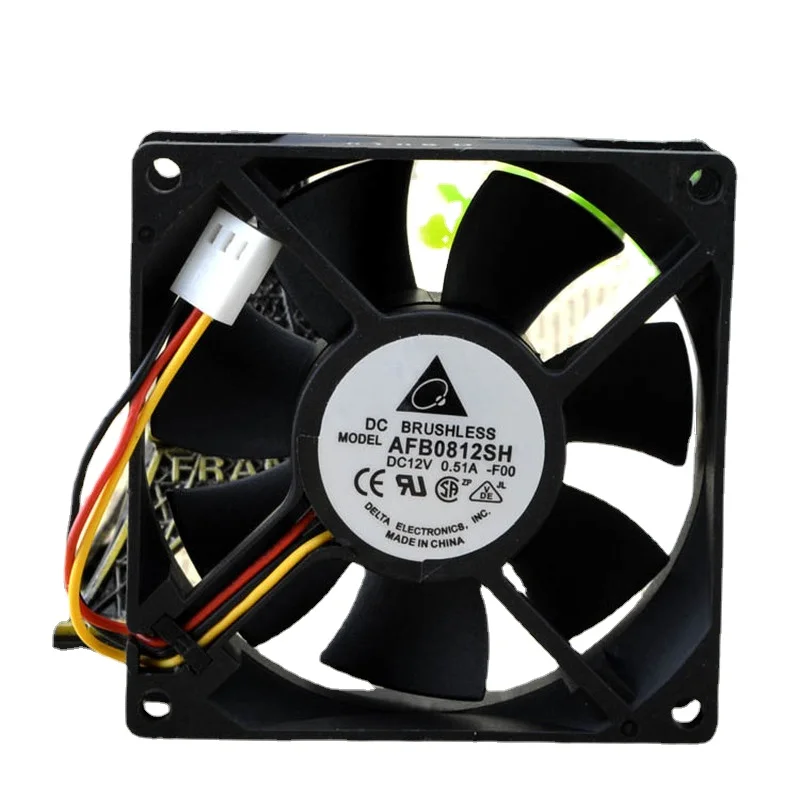 

New CPU Cooling Fan For Delta AFB0812SH F00 12V 0.51A Double Ball Speed Fan Computer Fan 8025 80*80*25mm