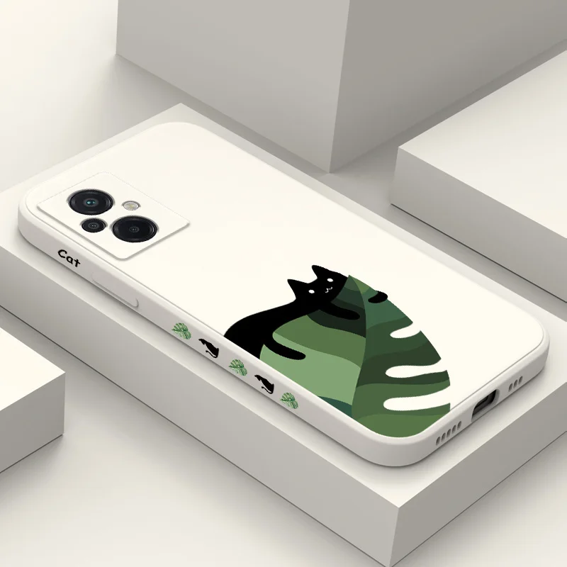 

Leaf Cat Phone Case For Xiaomi Poco M5 M5S F5 X5 F4 X4 M4 F3 M3 X3 F2 Pro X2 C40 4G 5G GT NFC Silicone Cover