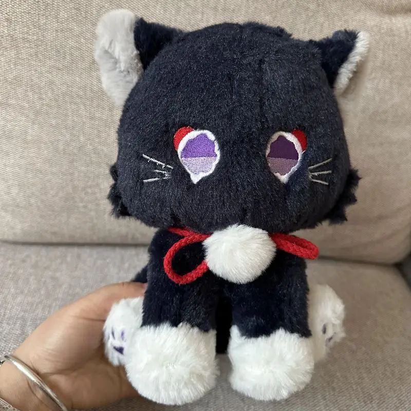 

Новинка Genshin ударная черная кошка игровой персонаж мягкая набивная Плюшевая Кукла Детская сопровождающая спящей игрушка мультяшный милый Сюрприз подарок