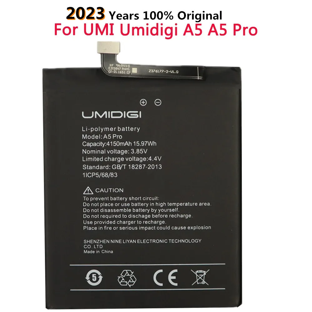 

2023 Years UMI Original Battery For UMIDIGI A5 / A5 Pro A5Pro 4150mAh High Quality Phone Battery In Stock Fast Shipping