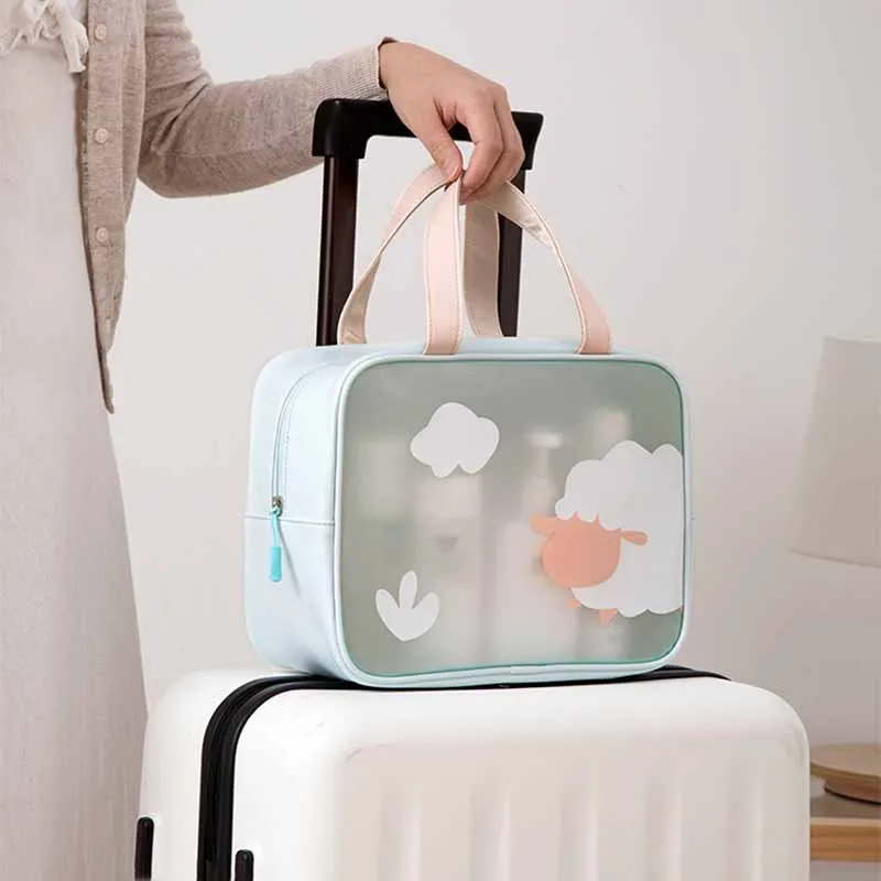 

Transparent Waterproof Storage Bag Handbag Large Travel Men Storage Bag Ripstop Toiletry Mala De Viagem Outdoor Products