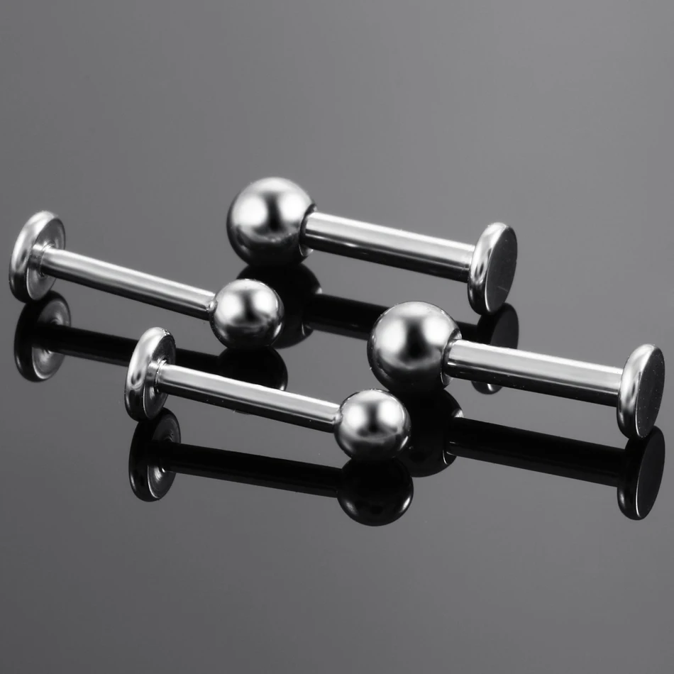 Фото Aumeo, 5 шт., титановые шариковые лабреты для пирсинга, 14G, 16G, 18G, с внутренней резьбой, для губ, ушей, хряща, трагуса, украшения для тела №5