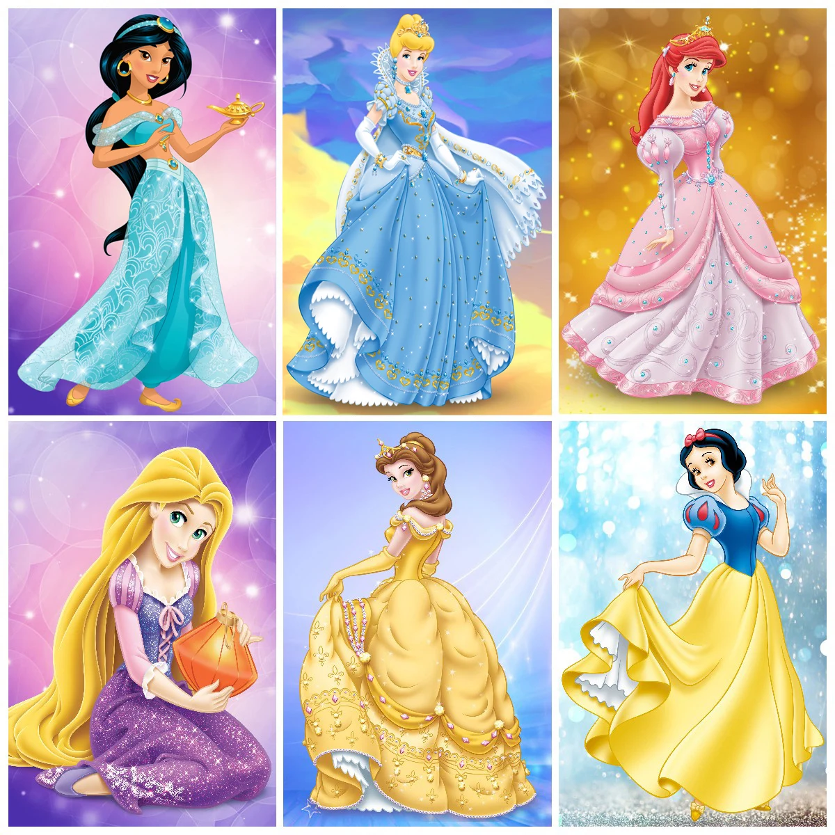 

Алмазная живопись, персонажи диснеевских принцесс 5D, мультфильм «сделай сам», фэнтези, искусственное хобби, квадратная круглая Фреска, дома...