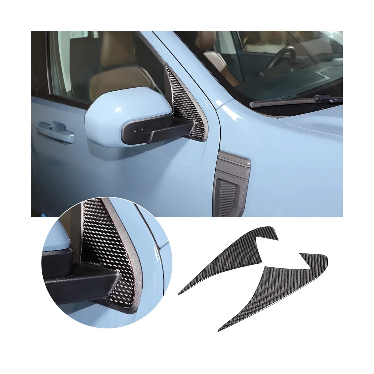 

Автомобильные декоративные наклейки для Ford Maverick 2022 2023 из мягкого углеродного волокна