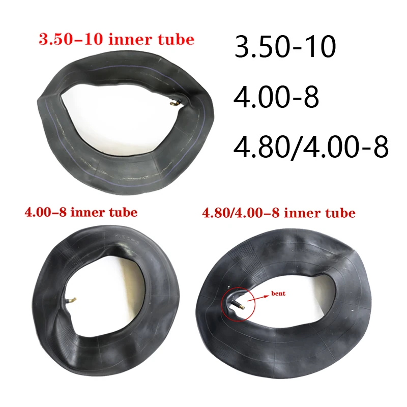 Superior Quality 3.50-10 4.00-8 4.80/4.00-8 Metal Valve Tire Inner Tube For Different Types Motorcycle Replacement  Parts