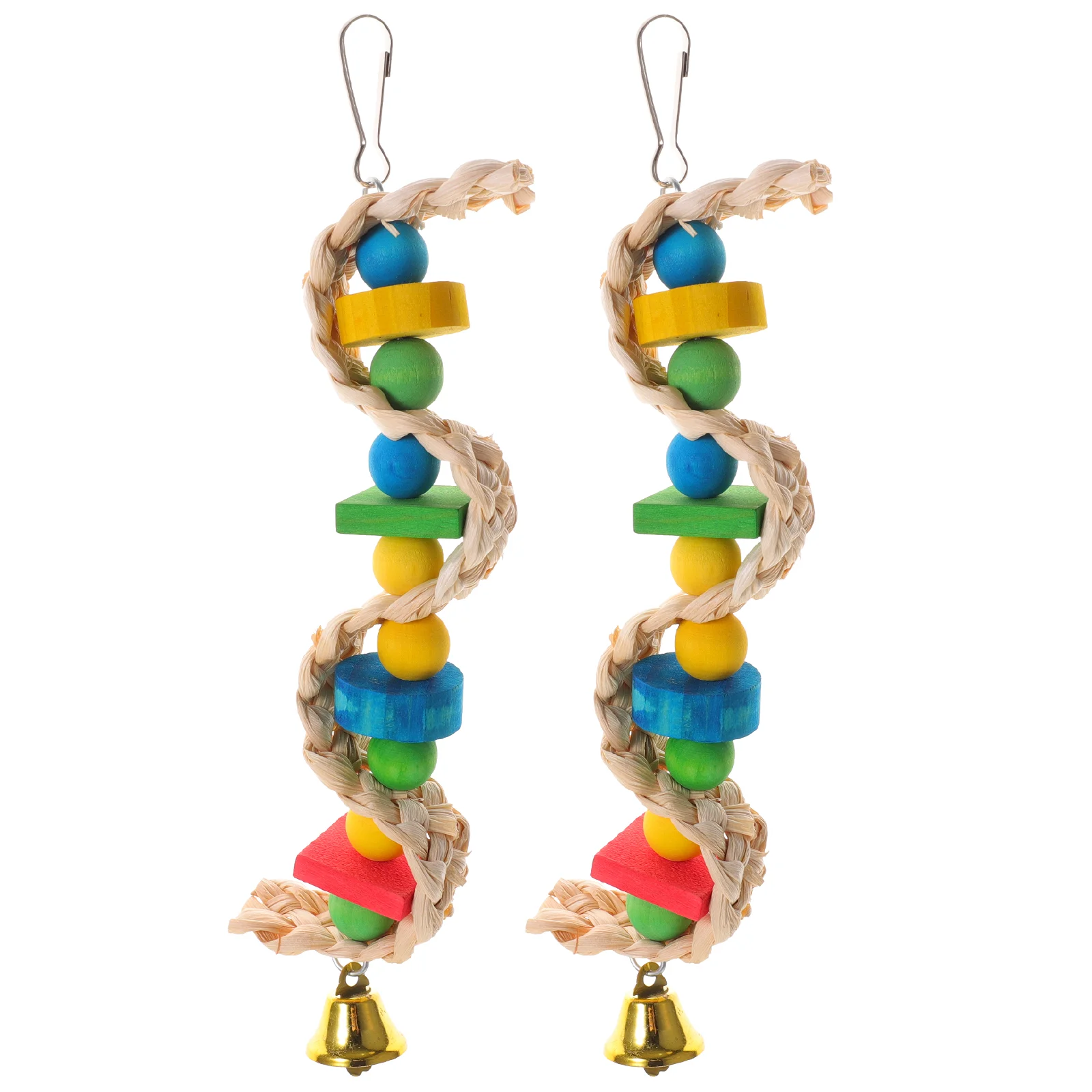 

Toy Bird Parrot Hanging Biting Cage Wood Chew Wooden Teething Safety Parrots Pet Plaything Funny Colored