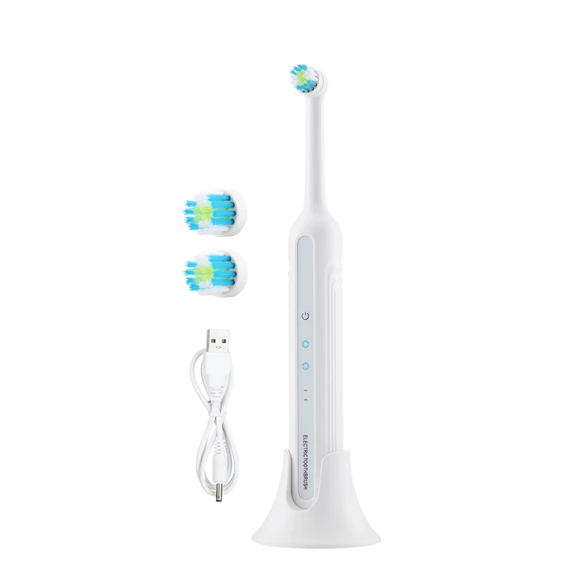 Electric Rotary Toothbrush Adult 360° Rotation 40000/min Clean USB Charging Tooth Brush Whiten Teeth Oral Care 3pcs Brush Heads