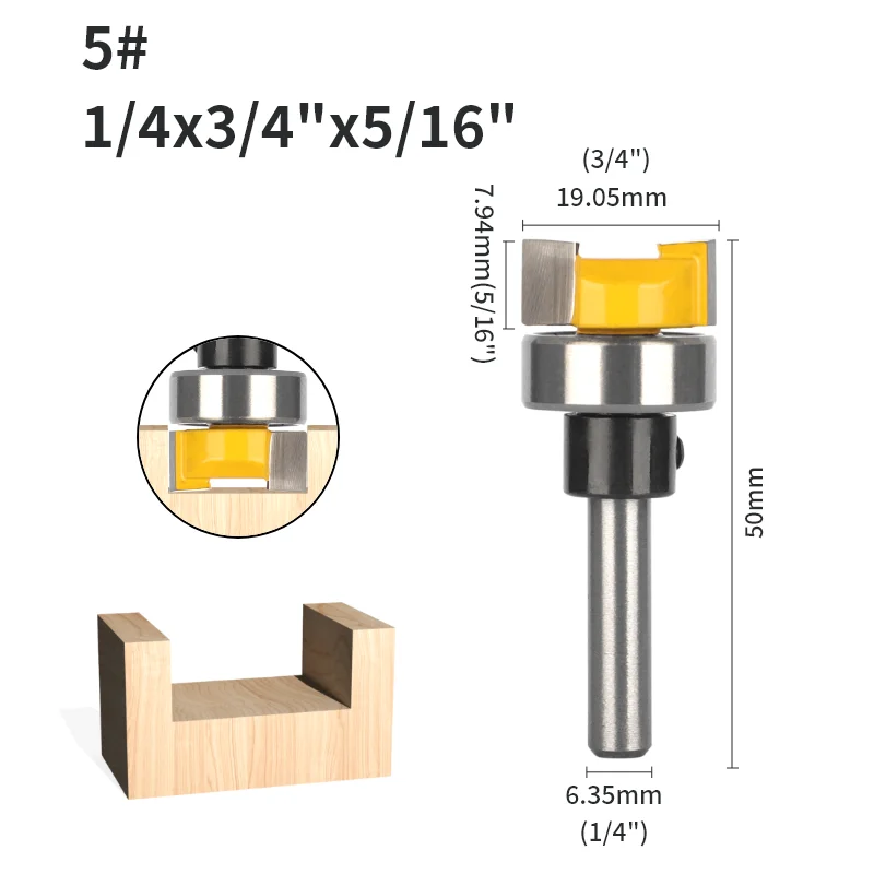 

Сплав вольфрама и кобальта фрезы для дерева 6 мм 6,35 мм 8 мм
