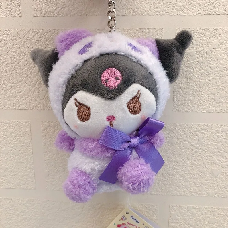 Cute Sanrio Plush Toys Cute Kuromi Plushie Keychain Sanrio Accessories Home Decor Stuffed Pp Cotton Doll Gifts for Girl