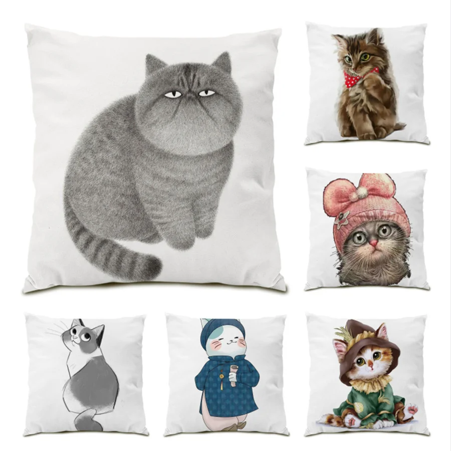 

Pillowcase Cute Decoration Home Decor Velvet Sofas for Living Room Vintage Animals Pillow Covers Decorative Cushion Cover E0438