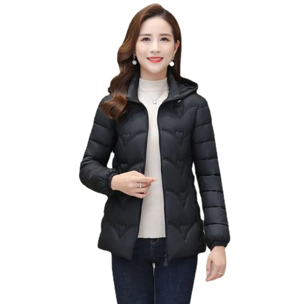 2022 New Autumn Lightweight Short Cotton Clothes Slim cotton padded jacket with detachable cap for warmth keeping small cotton