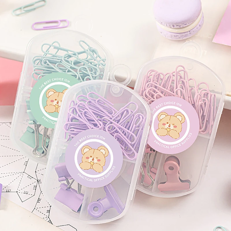 

Color Paper Clips Effective Office Stationery Clip Bookmark Office Accessories Paper Clips Cute Stationery/