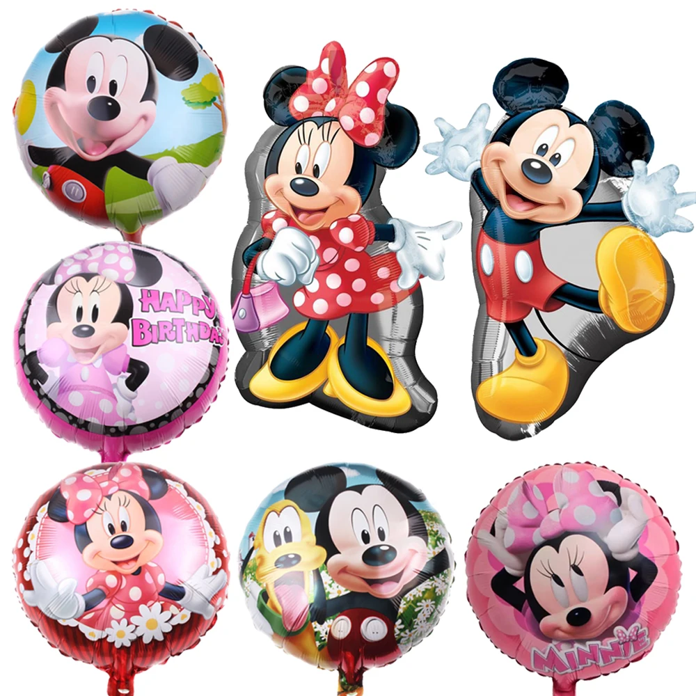 

Mickey Minnie Mouse Balloons Disney Cartoon Mickey Mouse Figure Foil Balloon Baby Shower Kid Birthday Party Decorations Toy Gift