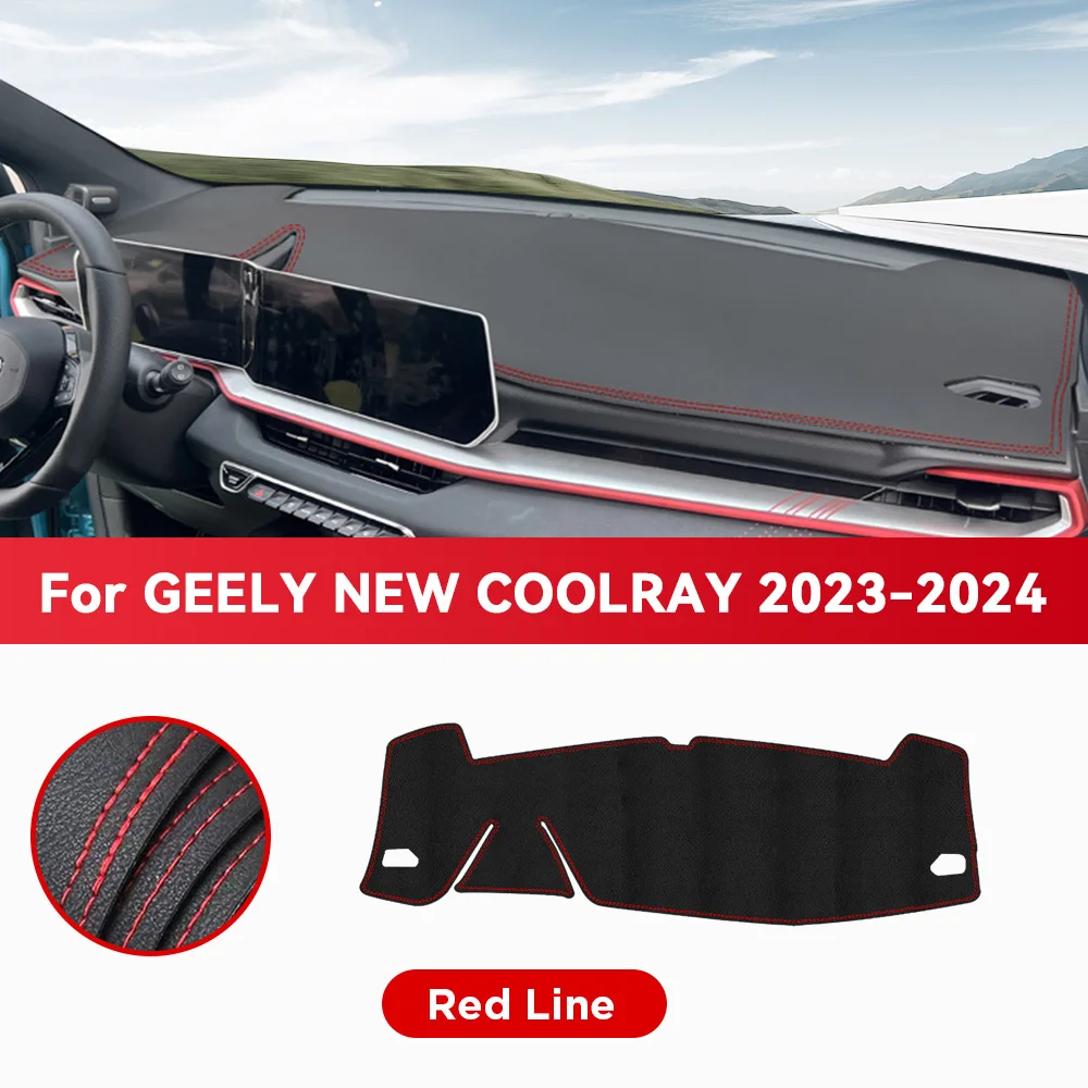 

Коврик для приборной панели, защитный коврик для GEELY NEW COOLRAY 2023 2024, автомобильные аксессуары, Солнцезащитный ковер для приборной панели, ковер с защитой от УФ-лучей, коврик для приборной панели