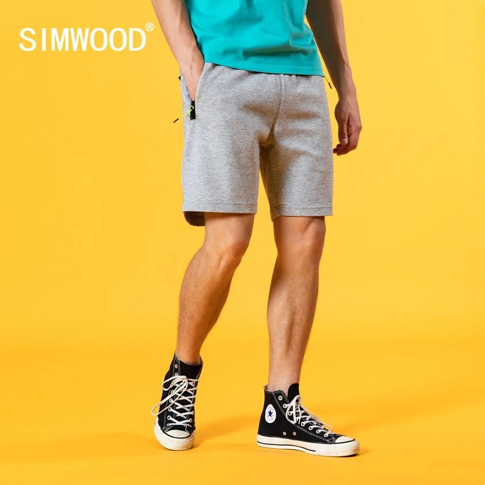

SIMWOOD 2023 Summer New Sportswear Shorts Men Cotton-Jersey Shorts Joggers Gyms Drawstring Comfortable Brand Clothing