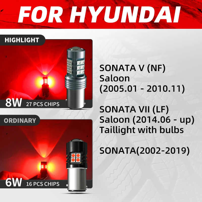 Лампы стоп-сигналы для Hyundai SONATA V VII 7528 1157 2018 2019 2020 2021 2022 2023 12 В canbus 2 шт.