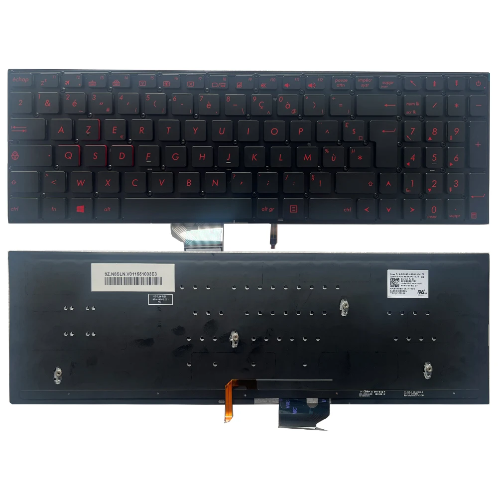Новая Французская клавиатура с подсветкой для ASUS UX52 UX52A N541 N541L N541LA Q501 Q501L Q501LA Q551 Q551L Q551LB Q551LN