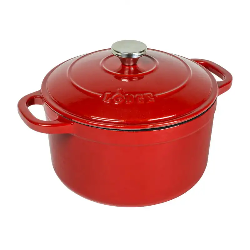 

Quart Enameled Cast Iron Dutch Oven, Red