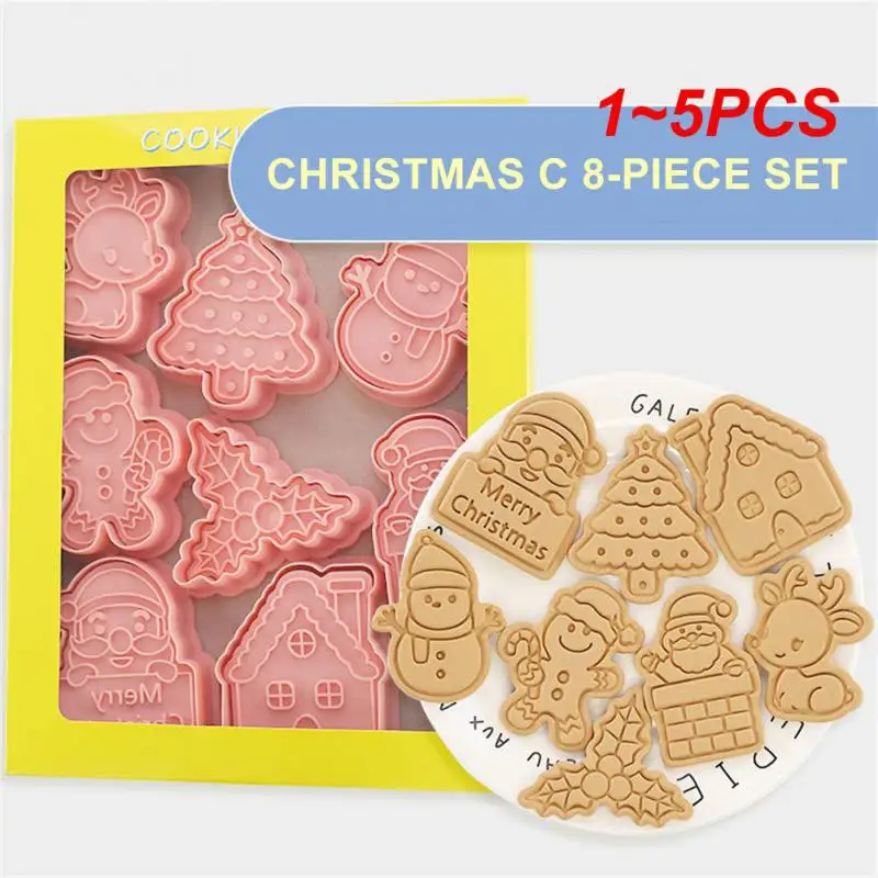 

1~5PCS Wooden Cookie Cutter Mold Kids Safe Biscuit Mold Flower Cartoon Xmas Pattern Baking Mould Tool Cake Decor