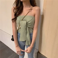 spring summer women sexy strapless crop top ladies backless tube tops knitted camisole casual slim %e2%80%8bfemale clothes streetwear