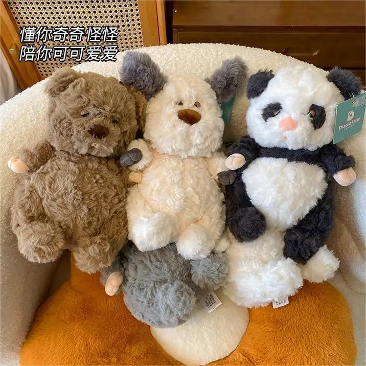 

Cute Teddy Bear Doll Lazy Series Plush Doll Little Bear Dog Doll Ferrule Toy Rabbit Girl Little Gift Grab Machine Doll Wholesale