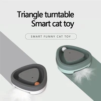 pet cat self hey toy smart funny cat triangle turntable electric toy cat scratcher training intellectual toy pet supplies