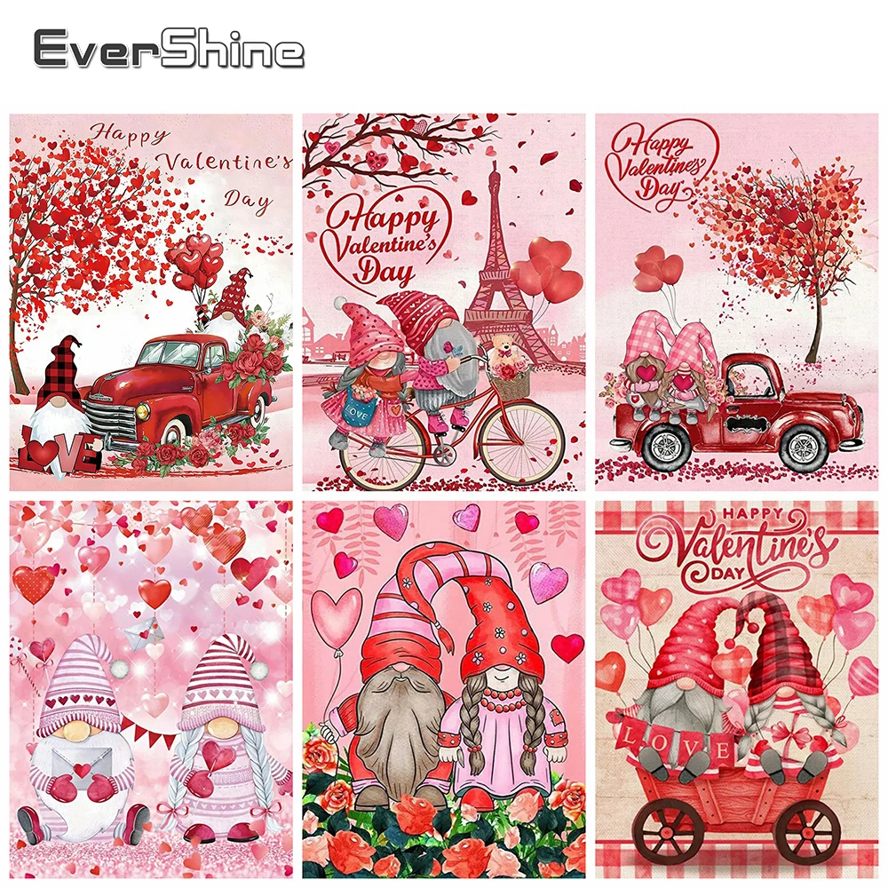 

EverShine 5D алмазная вышивка день святого валентина полная алмазная мозаика пейзаж картина из страз живопись сердце декор для дома