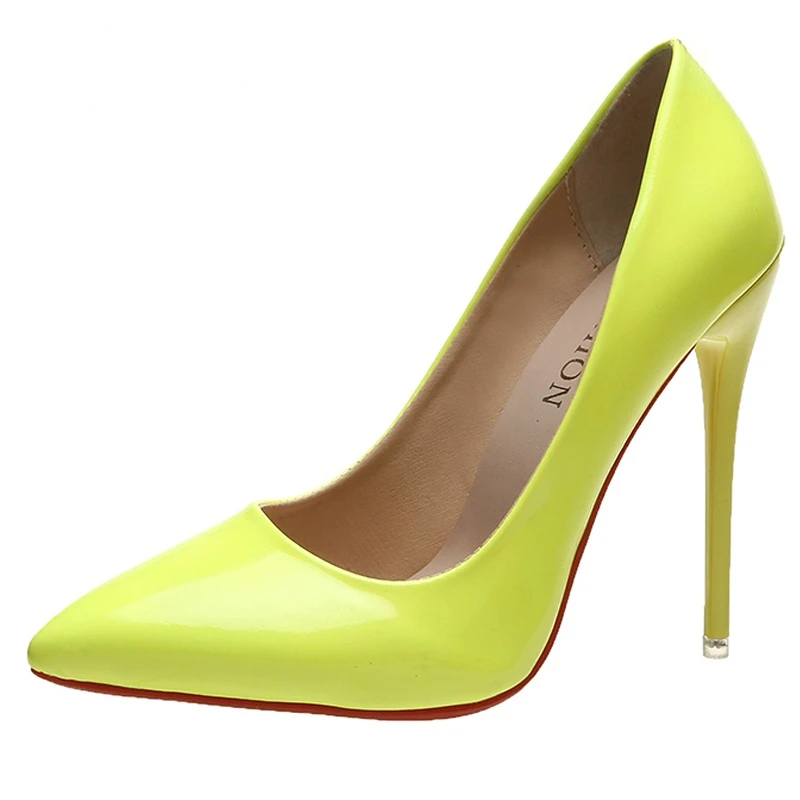 

Женские туфли на шпильке 12 см, туфли-лодочки из лакированной кожи с острым носком, офисная обувь на тонком каблуке, весна 2022