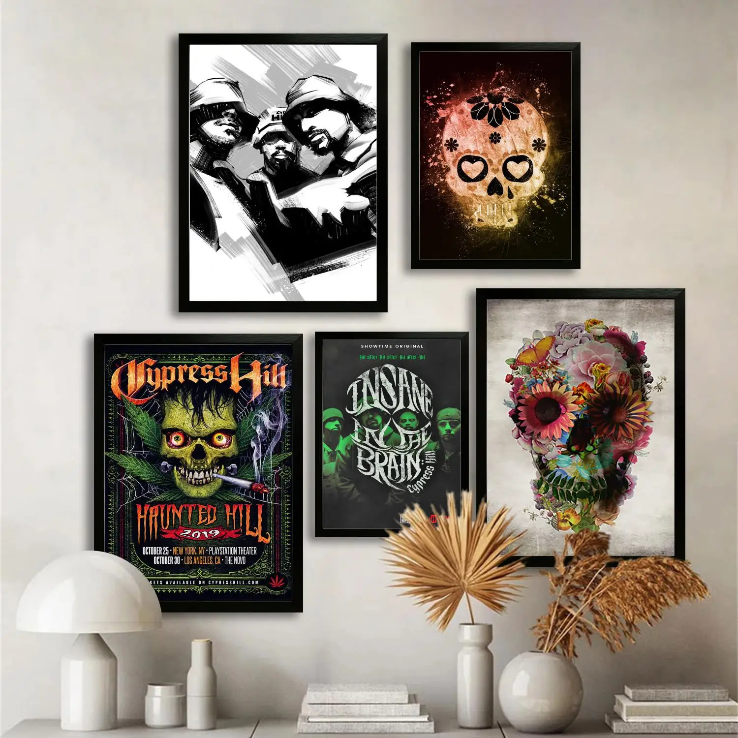 Настенный холст с черепом Кипарис настенная картина принтом современные постеры