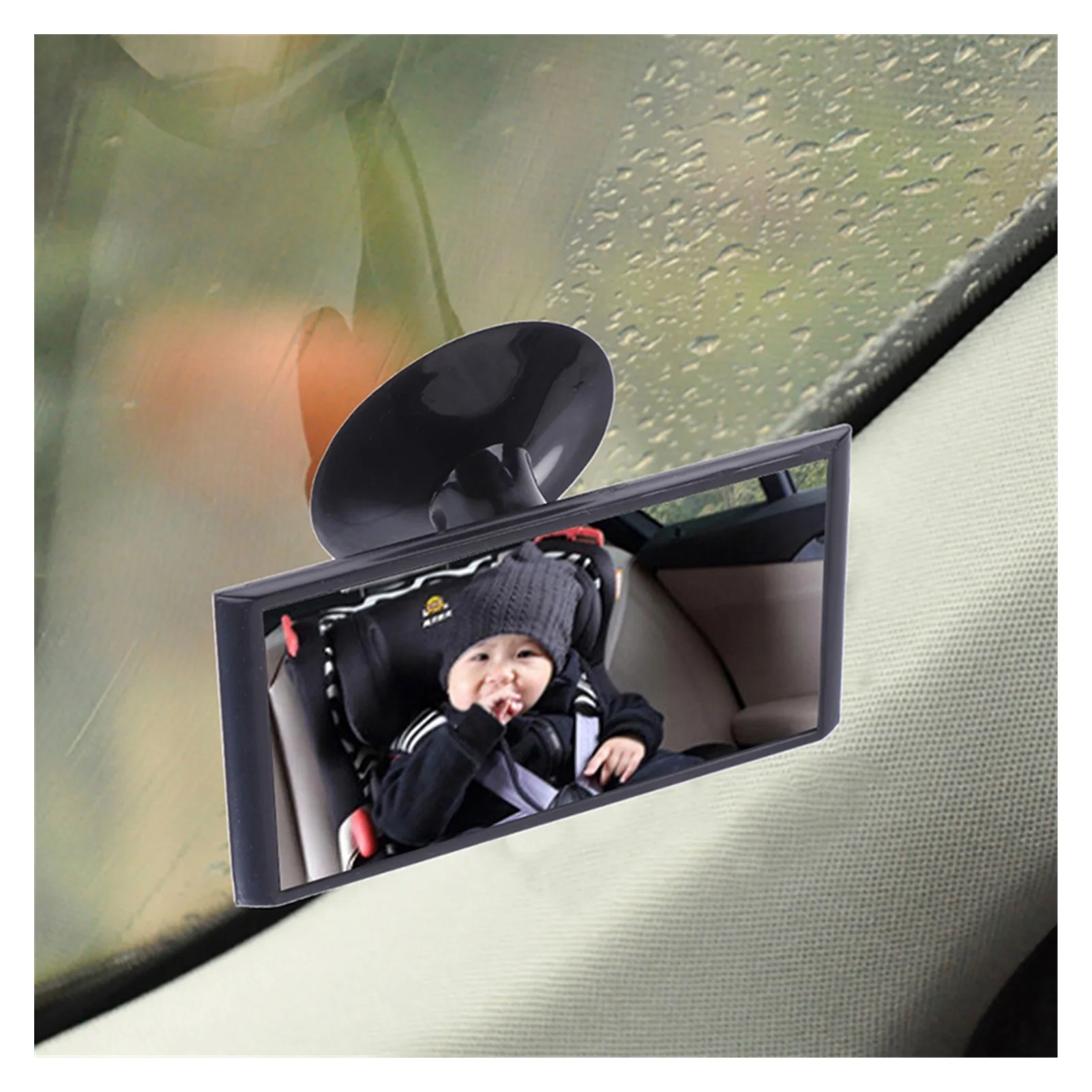 

2022NEW Universal Black Mirror Suction Mirror Rear Baby Mirror Auto Car Accessorie12cm Car Easy View Rear Back Seat Baby Child