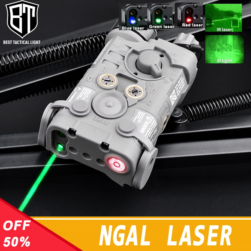 

WADSN NGAL Tactical Night Vision Outdoor Hunting Scout Weapon Light Red Dot Green Blue Laser IR Lighting Aiming Fit 20mm Rail