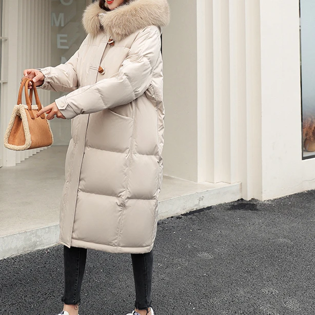 Зимнее пальто женская одежда пуховик женское черное в Корейском стиле со съемным