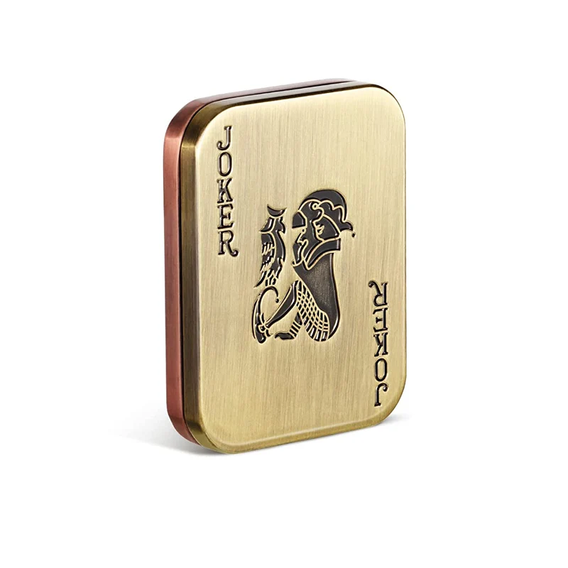 Фиджет-слайдер металлическая карточка для покера снятия стресса и расслабления