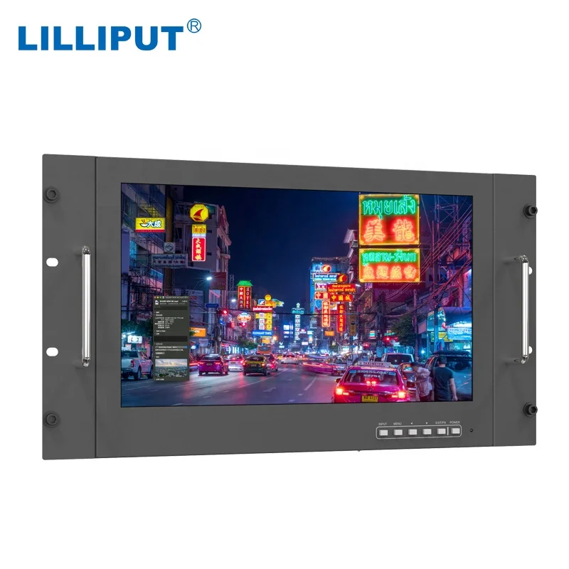 

Монитор камеры безопасности Lilliput PVM150S 15,6 дюйма 1000 nit высокой яркости 6U с креплением на стойке с 4K HDMI 3G-SDI VGA вход