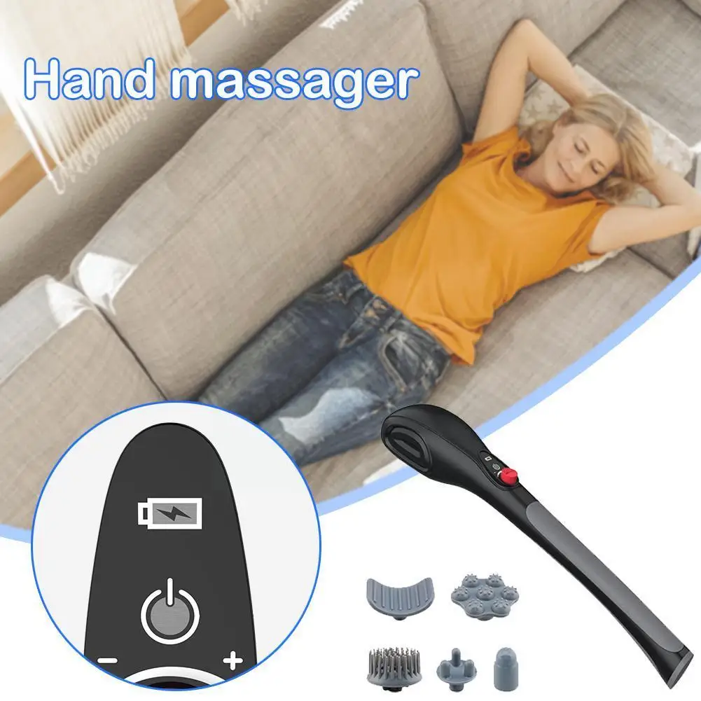 

Handheld Back Massager Cordless Neck Massager With 4 Massage Nodes Body Massager For Back Pain Relief And Muscle Relax Mass K8L5