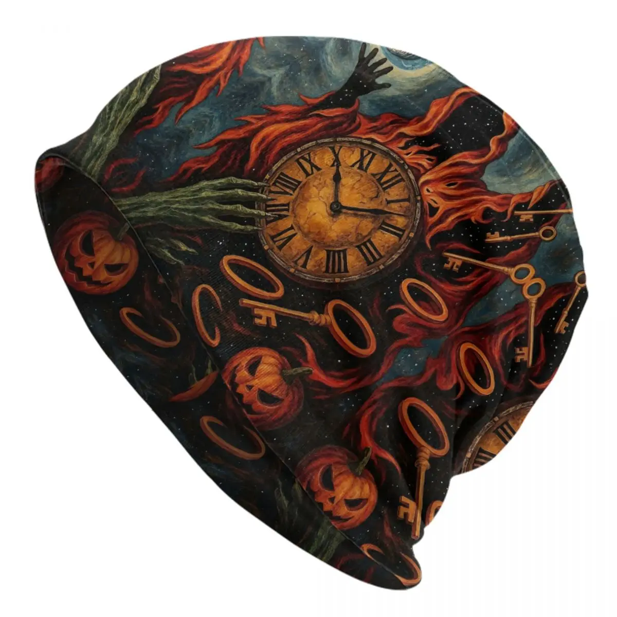 Фото Музыкальные топы на заказ H-Helloweenes, брендовые шапочки Skullies, шапки для мужчин и женщин, зимняя теплая вязаная шапка в стиле хип-хоп, шляпы в стиле ретро для взрослых №1