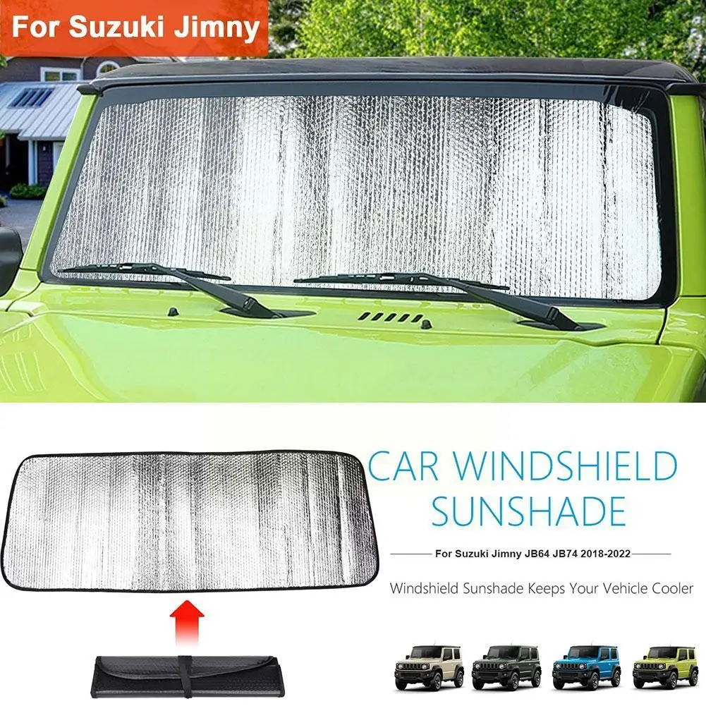 

Солнцезащитный козырек на лобовое стекло автомобиля, аксессуары для интерьера автомобиля, Стайлинг для Jimny JB64W JB74W 2018-2020, УФ-лучи, интерьерные Acces E4Z3