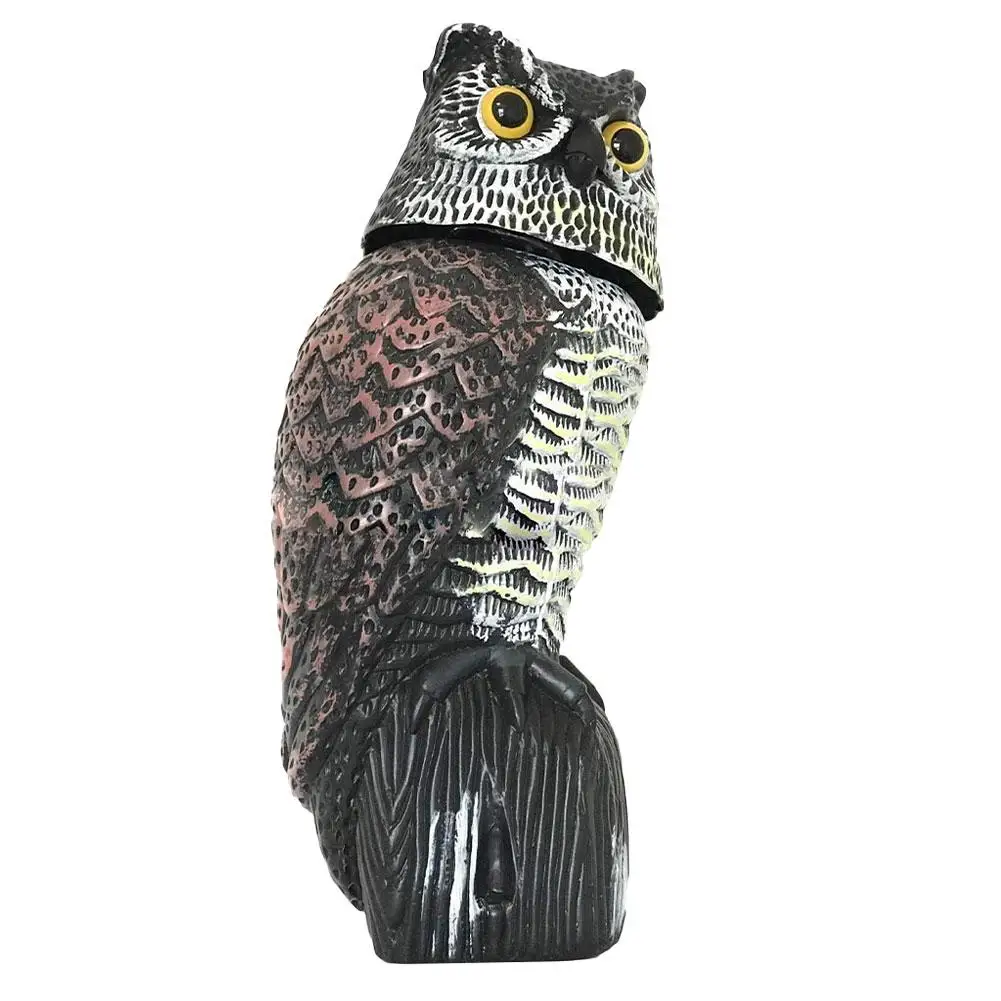 

Scarecrow Owl Decoy Statue Realistic Fake Hand-painted Garden Protector for Outdoor Pest Bird Deter