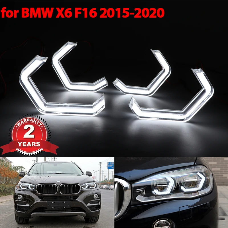 

For BMW X6 F16 15-20 SDrive35i XDrive35i XDrive50i Accessories Excellent White DTM M4 Style Led Angel Eyes Kit Halo Rings DRL
