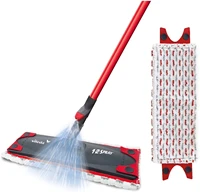 vileda 1 2 spray microfibre flat spray mop with extra microfibre refill pad removes over 99 of bacteria with just water