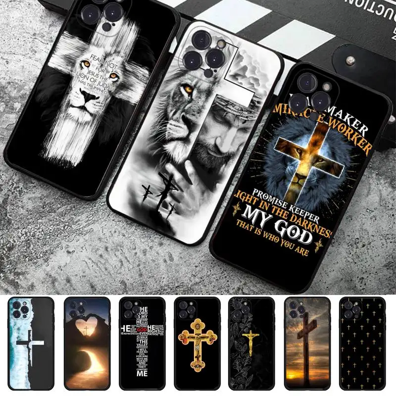 

Bible Jesus Christ Christian Cross Phone Case For iPhone 14 11 12 13 Mini Pro XS Max Cover 6 7 8 Plus X XR SE 2020 Funda Shell