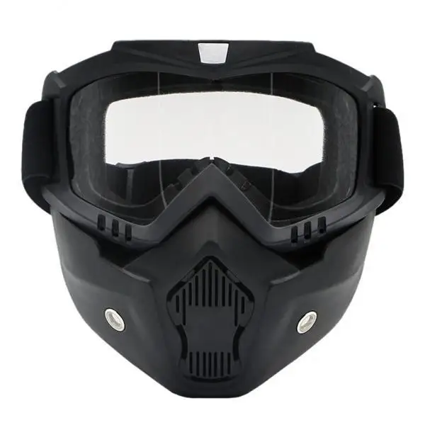 

2x Motorcycle Glasses W/Detachable for Riding Skiing Snowmobile Cycling