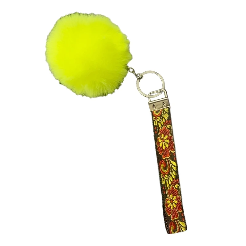 U90C милый плюшевый кулон с помпонами брелок для ключей мягкий декор