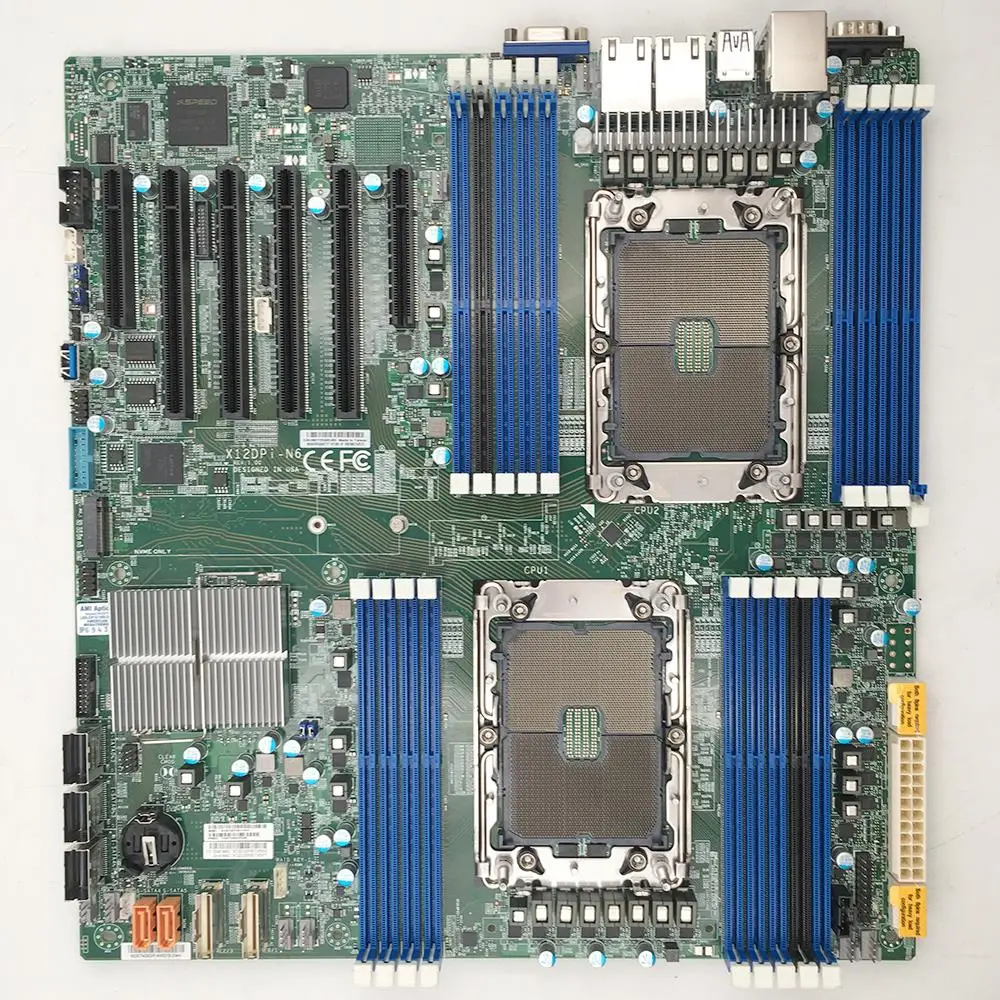

X12DPi-N6 для материнской платы супермикро-сервера, двойная стандартная материнская плата, процессор третьего поколения, порт RJ45 Gigabit Ethernet LAN